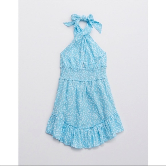 aerie Dresses & Skirts - Offline by Aerie Blue Floral Halter Dress